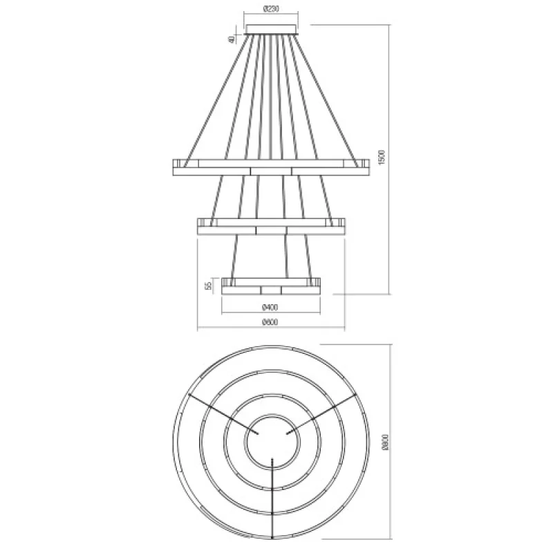 Castle 01-3180 – Smarter LED пендел в матово бял, 80W, 3000K, IP20