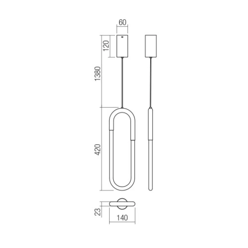 Latium 01-3183 – Smarter LED pendant in brass, 9W, 3000K, IP20