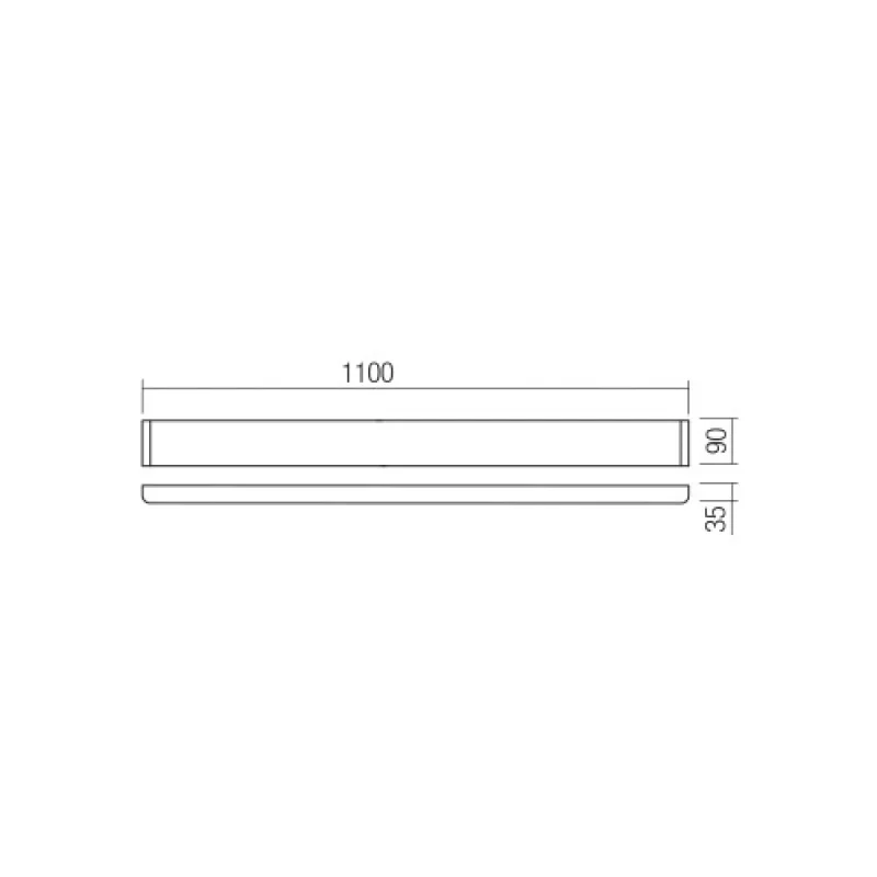 Pepas 01-3209 – Smarter LED wall light in matt black, 36W, 3000K, IP20