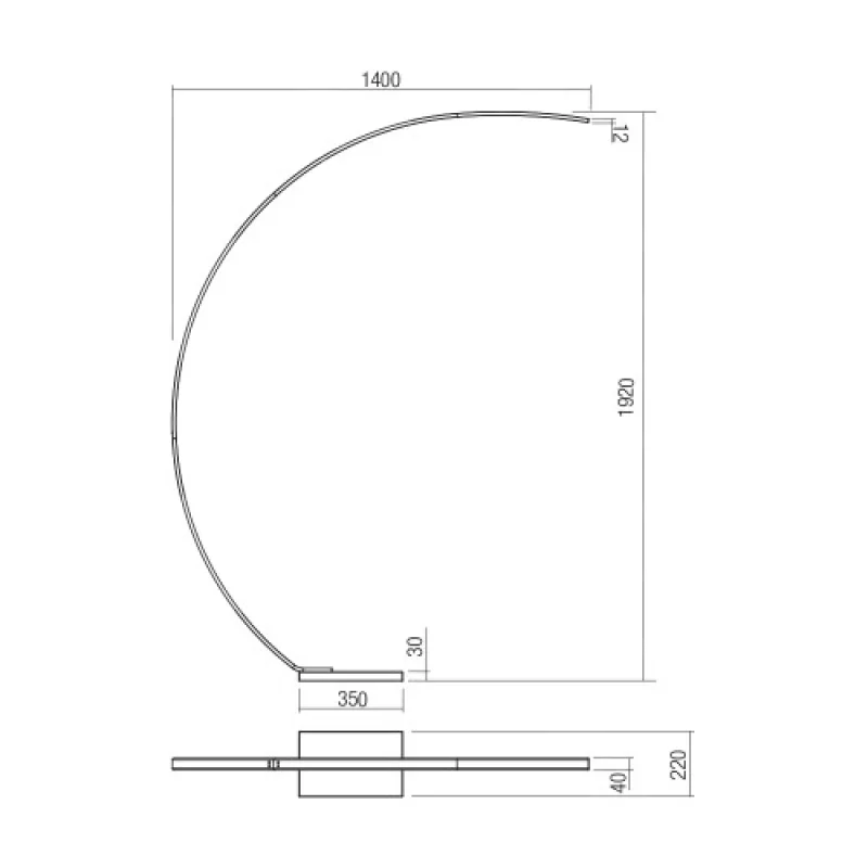 Carver 01-3217 – Smarter LED floor lamp in black, 16W, 3000K, IP20