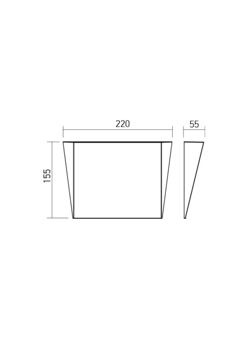 Stealth 01-3222 – REDO LED wall light in matt white, 9W, 4000K, IP20