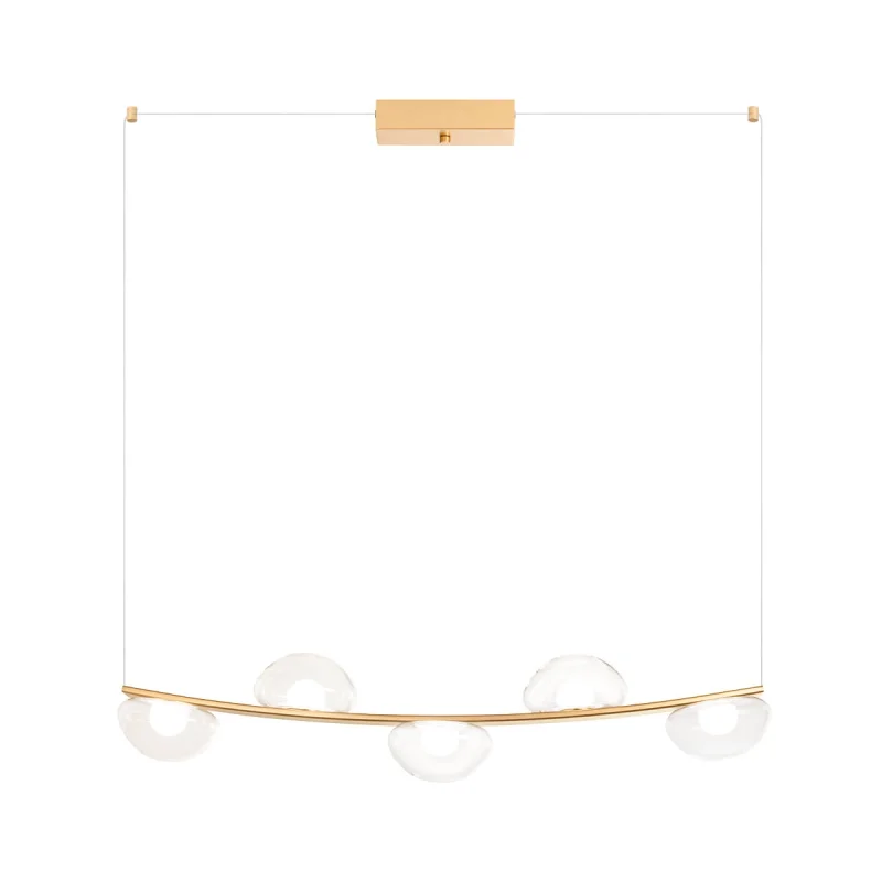LED Pendants & Chandeliers Sinclair 01-3243 – REDO LED pendant in matt gold, 35W, 3000K, IP21