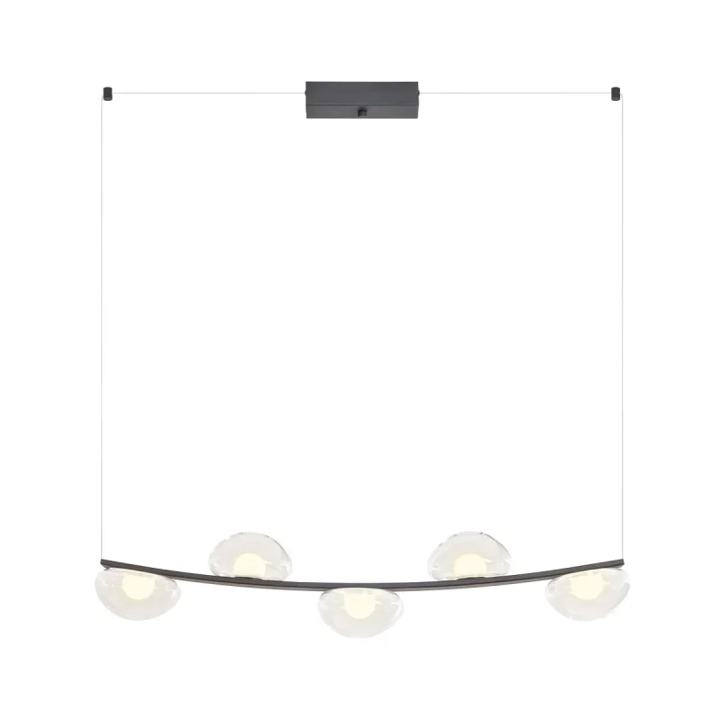 LED Pendants & Chandeliers Sinclair 01-3244 – REDO LED pendant in matt black, 35W, 3000K, IP21