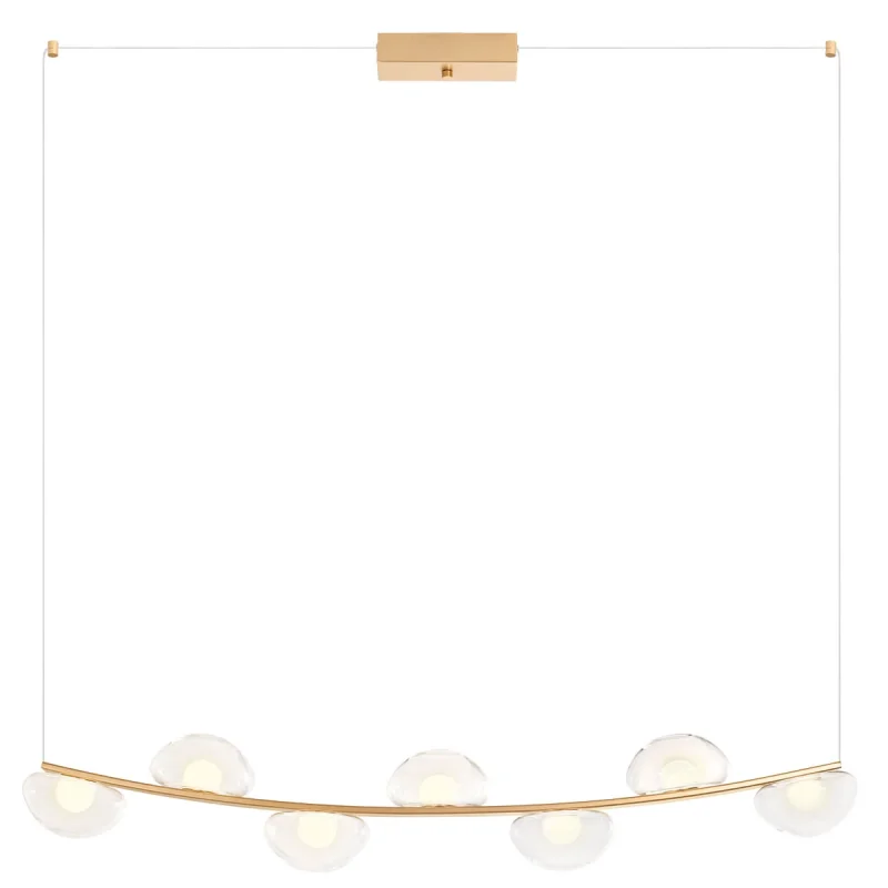 LED Pendants & Chandeliers Sinclair 01-3245 – REDO LED pendant in matt gold, 42,7W, 3000K, IP21