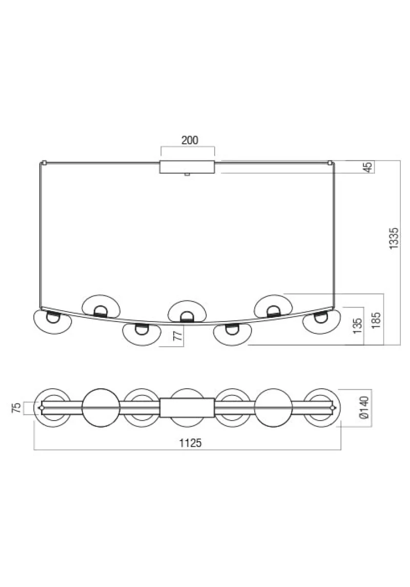 Sinclair 01-3246 – REDO LED пендел в матово черен, 42,7W, 3000K, IP21