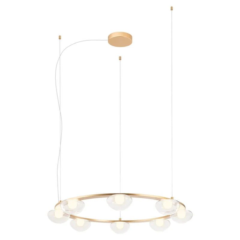 LED Pendants & Chandeliers Sinclair 01-3249 – REDO LED pendant in matt gold, 49,6W, 3000K, IP21