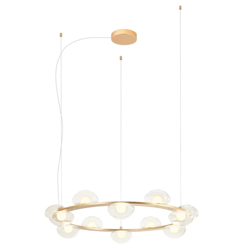 LED Pendants & Chandeliers Sinclair 01-3251 – REDO LED pendant in matt gold, 74,4W, 3000K, IP21