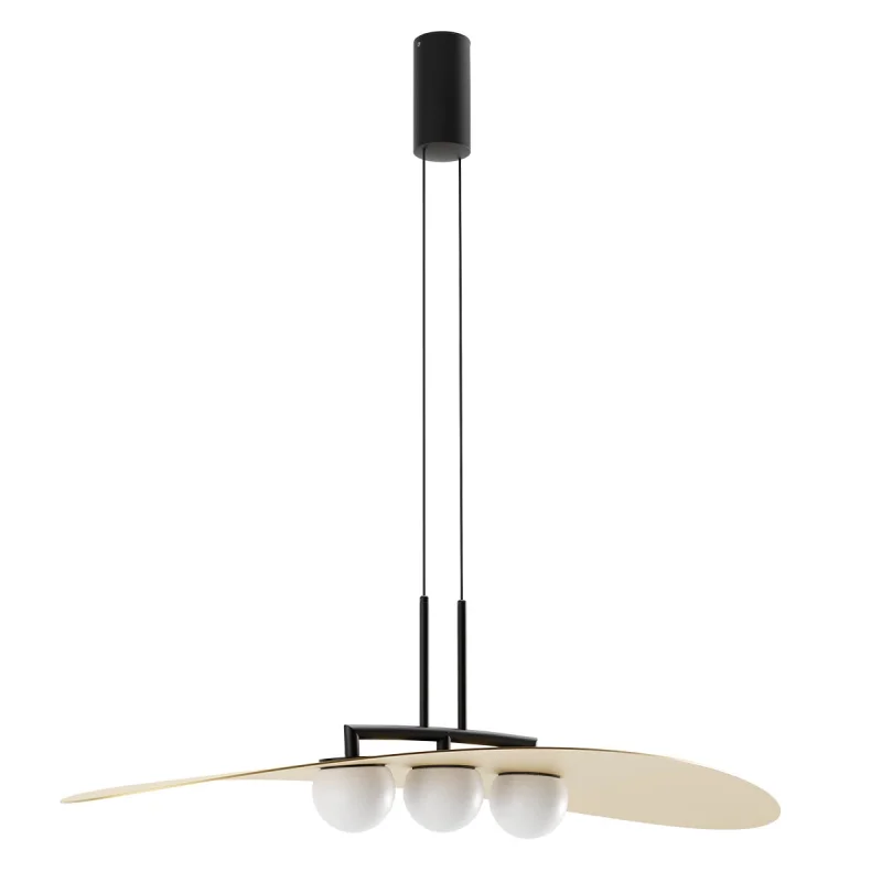 LED Pendants & Chandeliers Cody 01-3290 – REDO LED pendant in matt black, 3x9W, 3000K, IP20