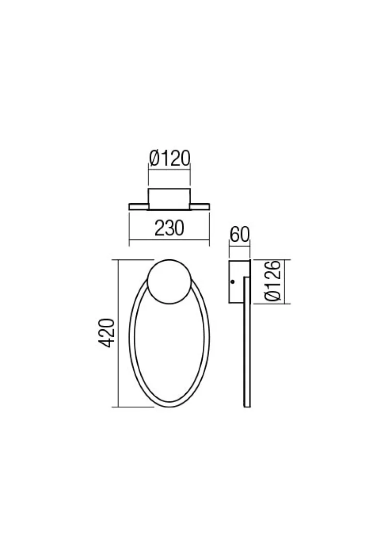 Leo 01-3292 – REDO LED аплик в бронз, 22W, 4000K, IP20
