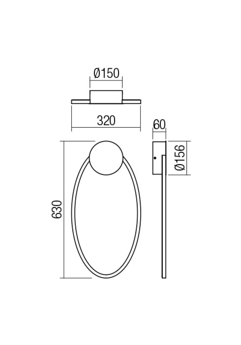 Leo 01-3296 – REDO LED аплик в бронз, 29W, 4000K, IP20