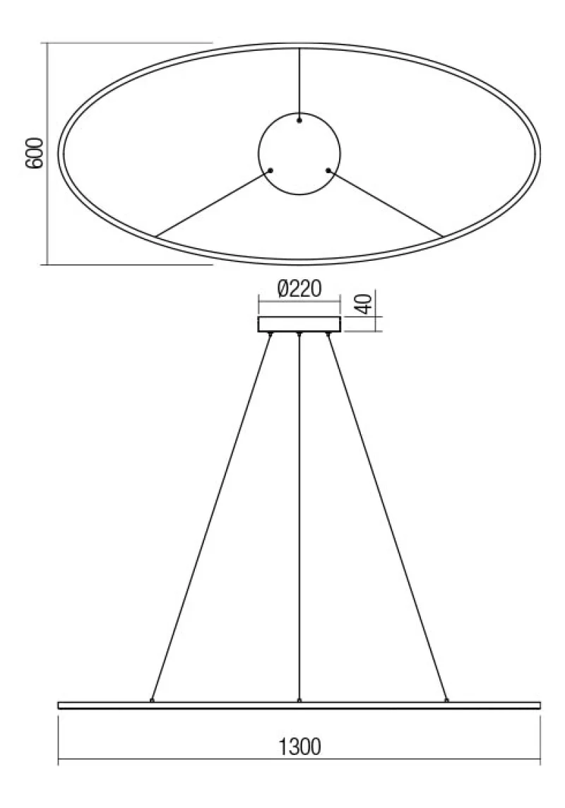 Leo 01-3299 – REDO LED пендел в матово черен, 65W, 4000K, IP20