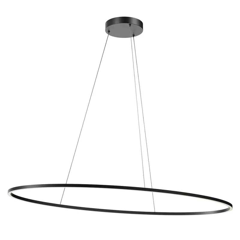 LED пендели и полилеи Leo 01-3299 – REDO LED пендел в матово черен, 65W, 4000K, IP20
