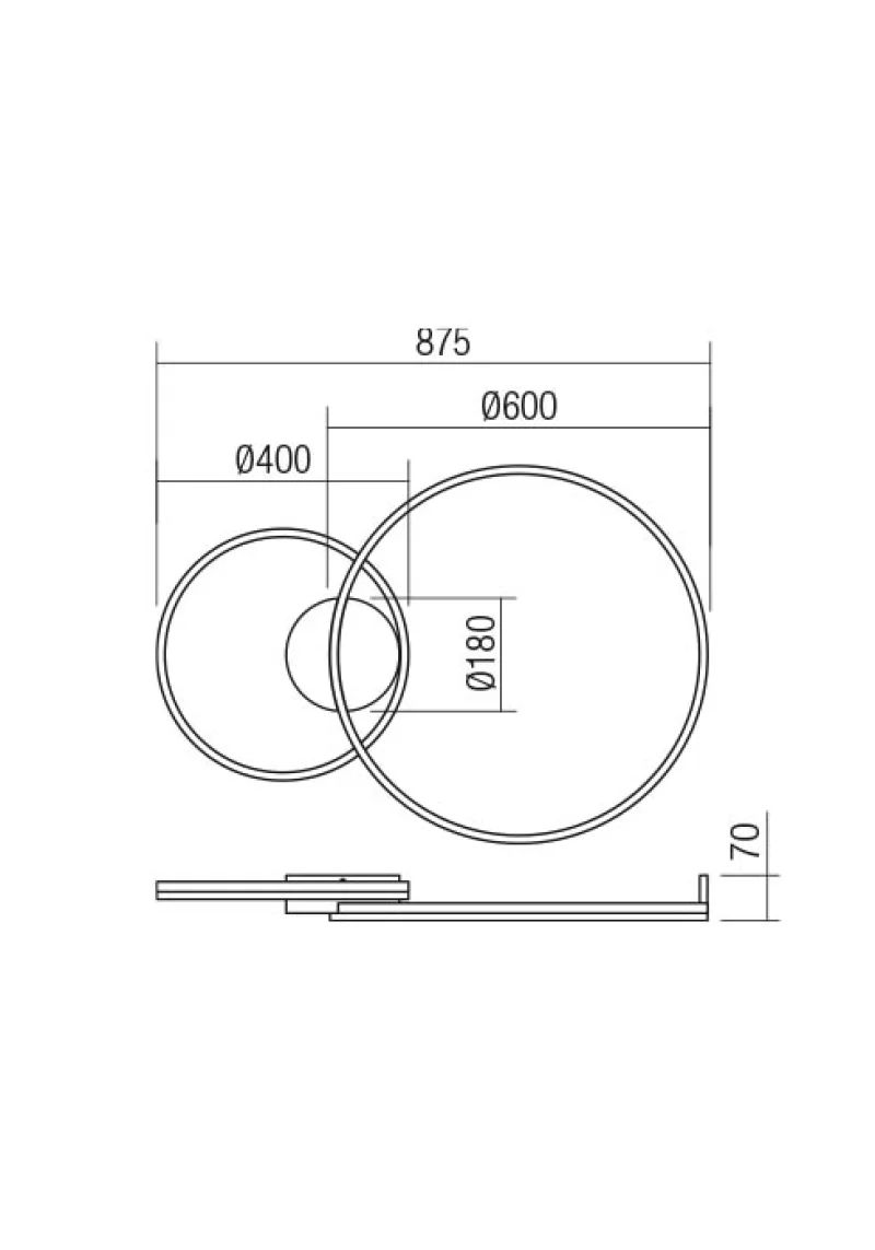 Orbit 01-3306 – REDO LED плафон в матово черен, 63W, 3000K, IP20