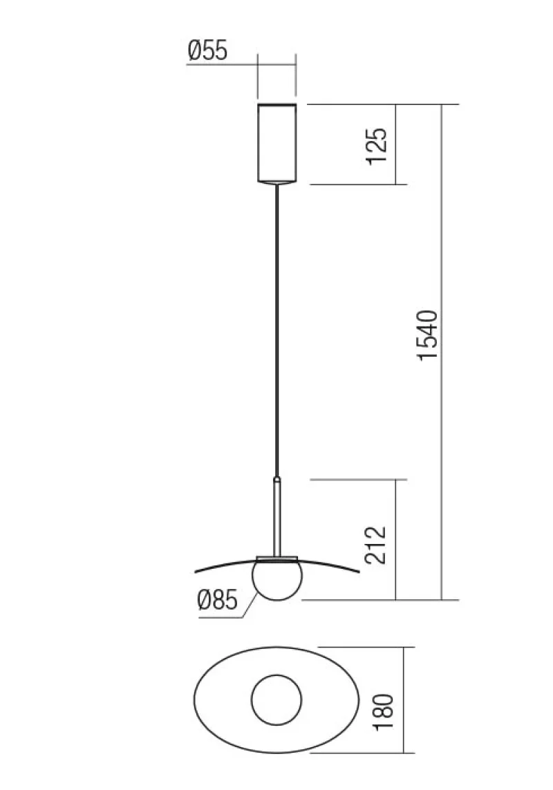 Cody 01-3308 – REDO LED пендел в матово черен, 1x11W, 3000K, IP20