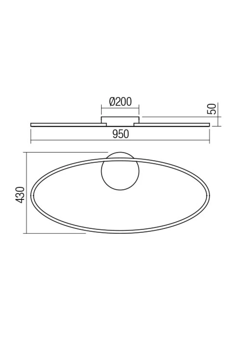 Leo 01-3336 – REDO LED плафон в бронз, 43W, 4000K, IP20