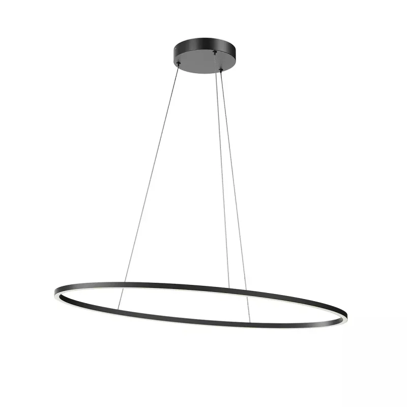 LED пендели и полилеи Leo 01-3339 – REDO LED пендел в матово черен, 43W, 4000K, IP20
