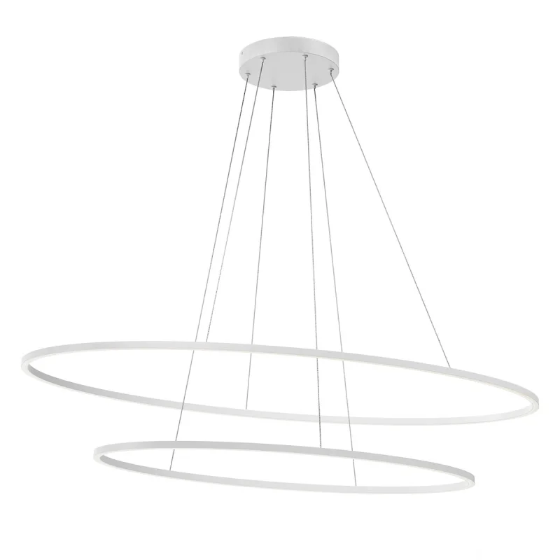 LED Pendants & Chandeliers Leo 01-3342 – REDO LED pendant in matt white, 108W, 4000K, IP20