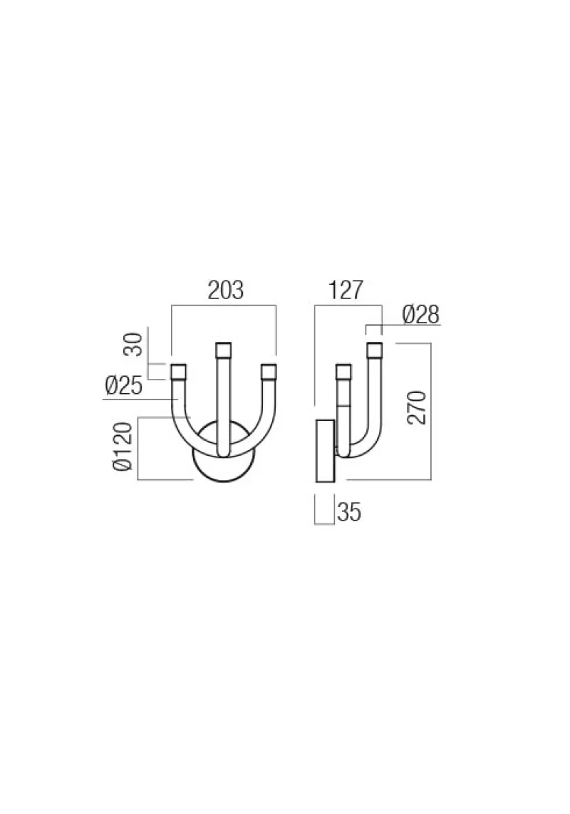 Luxor 01-3345 – REDO LED аплик в матово златист, 12W, 3000K, IP20