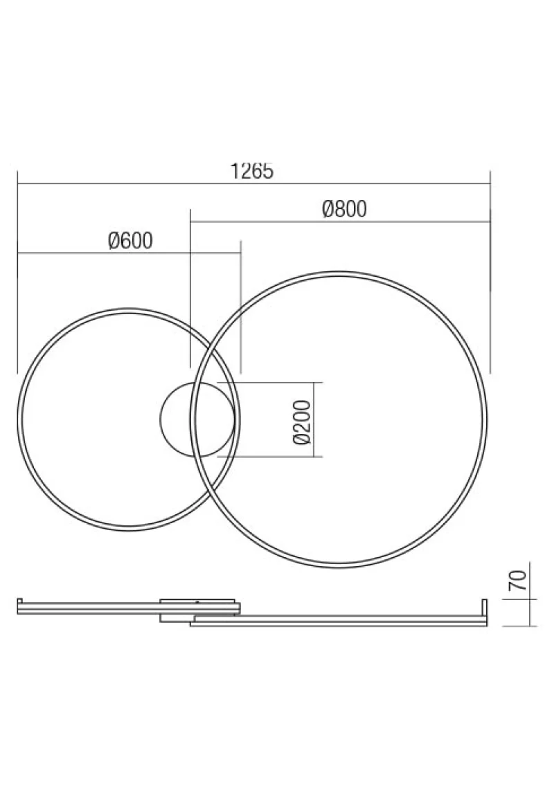 Orbit 01-3366 – REDO LED плафон в бронз, 88W, 3000K, IP20