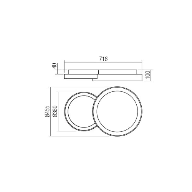 Combi 01-3372 – Smarter LED плафон в матово черен, 50W, 3000K, IP20