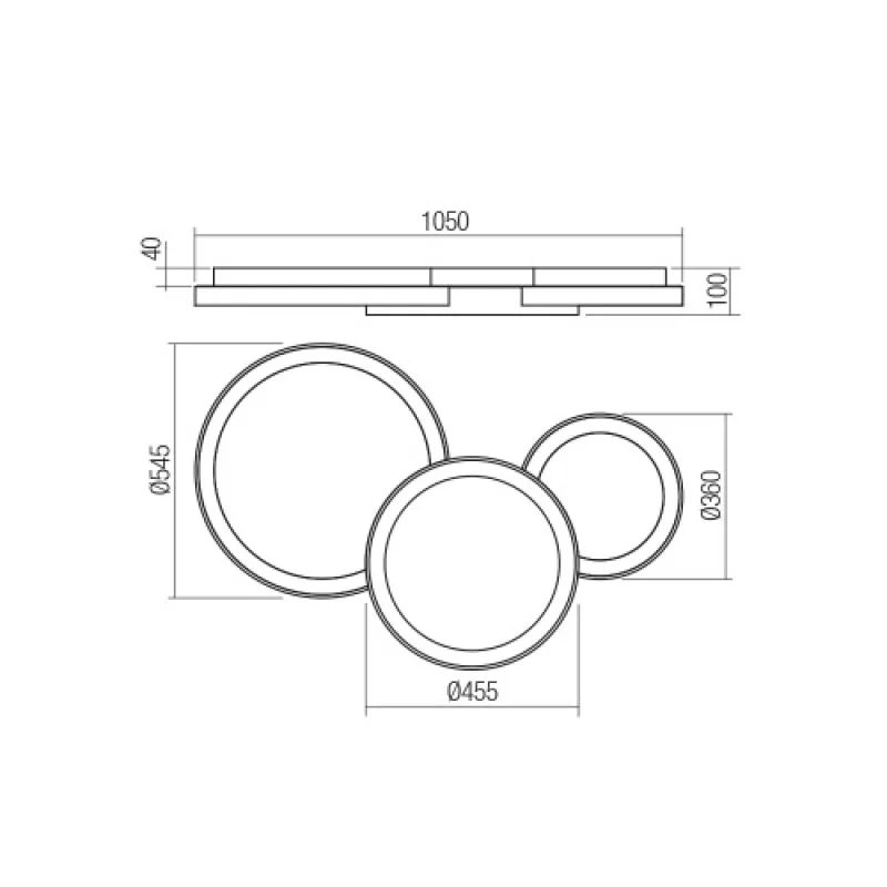 Combi 01-3375 – Smarter LED плафон в матово черен, 72W, 3000K, IP20