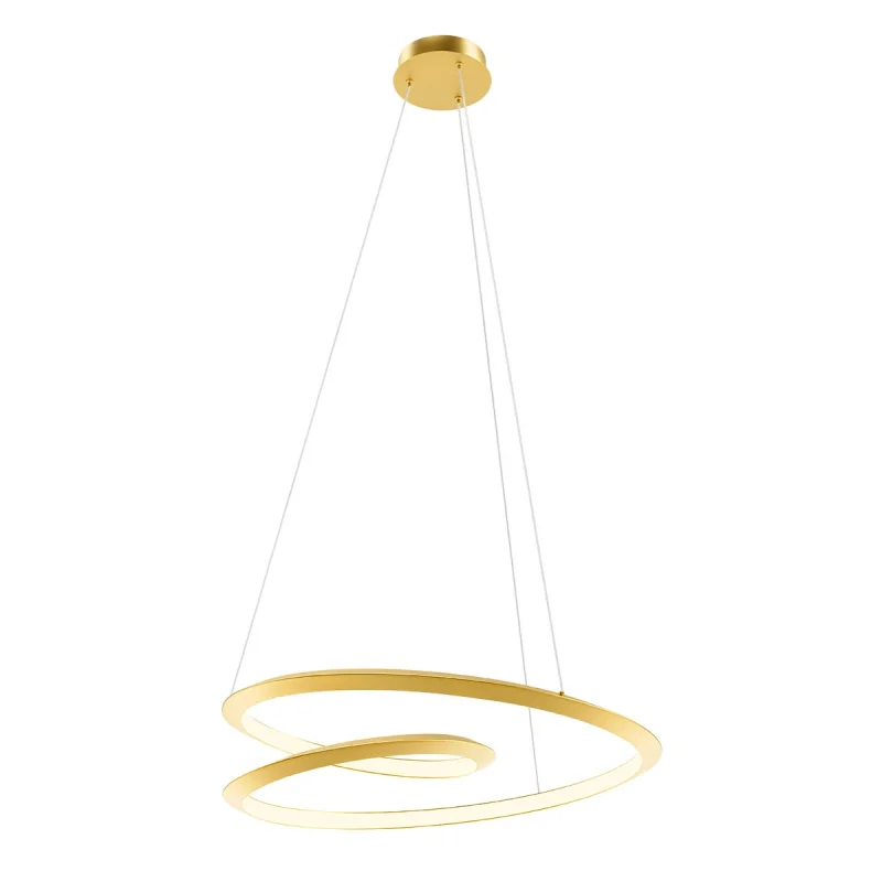 LED пендели и полилеи Storm 01-3377 – REDO LED пендел в матово златист, 60W, 6000K, IP20