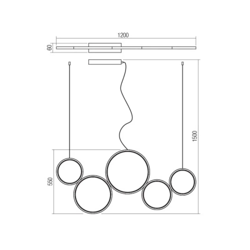 Athena 01-3385 – Smarter LED пендел в матово бял, 50W, 3000K, IP20