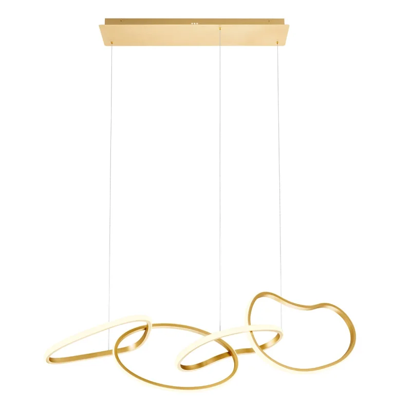 LED Pendants & Chandeliers Bias 01-3389 – REDO LED pendant in matt gold, 90W, 6500K, IP20
