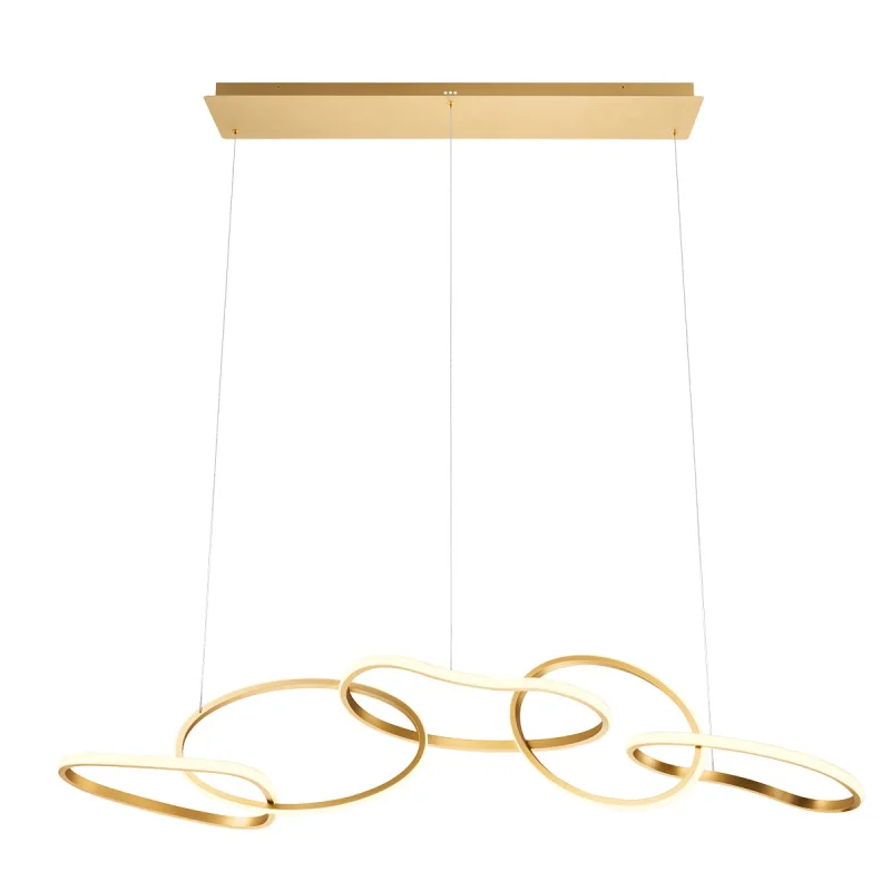LED Pendants & Chandeliers Bias 01-3392 – REDO LED pendant in matt gold, 120W, 6500K, IP20