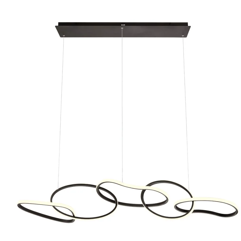 LED Pendants & Chandeliers Bias 01-3393 – REDO LED pendant in matt black, 120W, 6500K, IP20