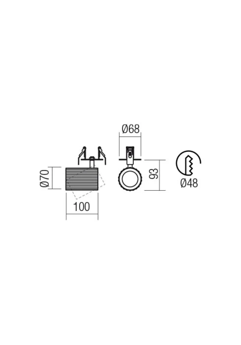 Delphi 01-3400 – REDO спот за вграждане в матово черен, 1X7W, IP20