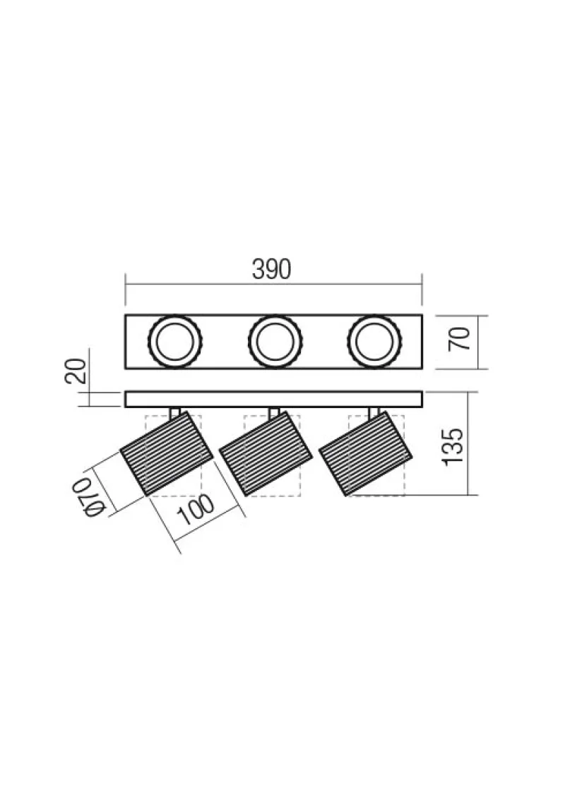 Delphi 01-3405 – REDO спот в матово златист, 3X7W, IP20