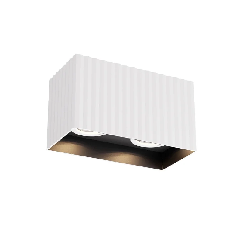 Outdoor Downlights Delphi 01-3410 – REDO downlight for outdoor mounting in white, 2X7W, IP20