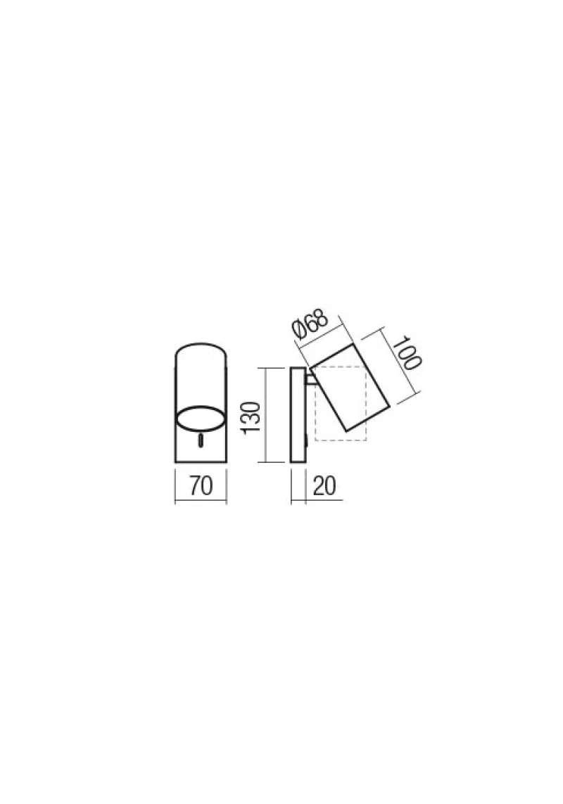 Corinth 01-3421 – REDO спот с ключ в матово черен, 1X7W, IP20