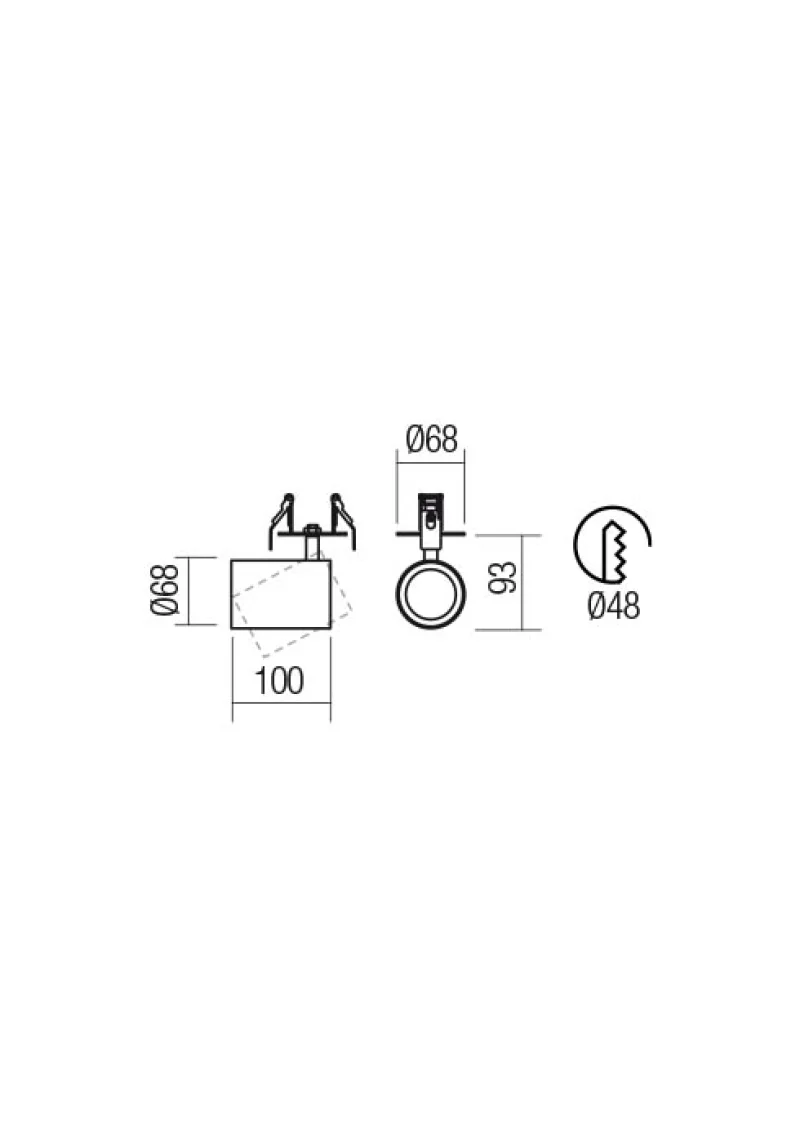 Corinth 01-3438 – REDO спот за вграждане в матово златист, 1X7W, IP20