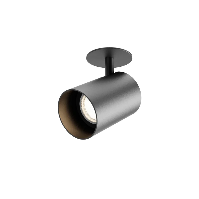 Recessed Downlights Corinth 01-3439 – REDO spotlight for recessed mounting in matt black, 1X7W, IP20