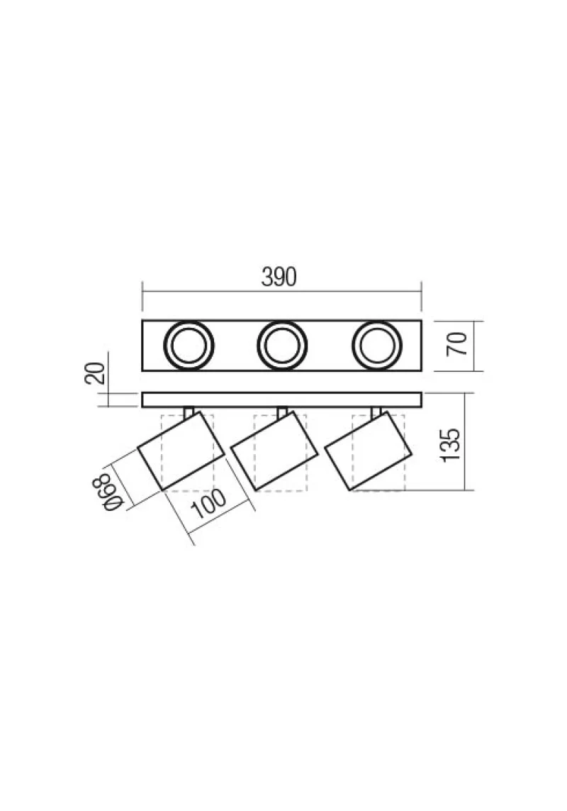 Corinth 01-3443 – REDO спот в матово бял, 3X7W, IP20