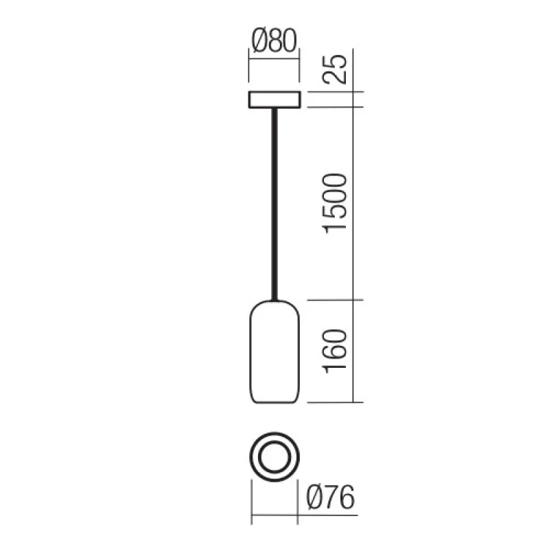 Boom D76 01-3475 – Smarter pendant in matt black, 1x10W, IP20