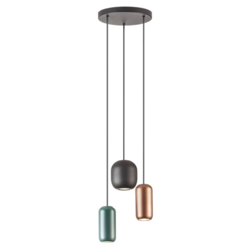 Pendant Lights Boom 01-3480 – Smarter pendant in matt black, 3x10W, IP20