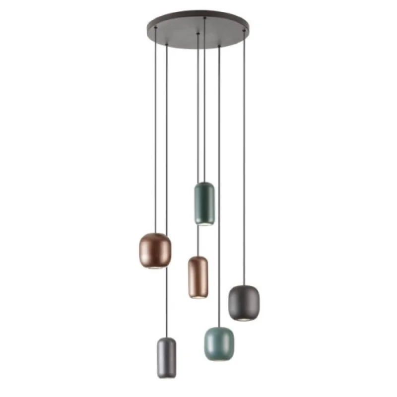 Pendant Lights Boom 01-3482 – Smarter pendant in matt black, 6x10W, IP20