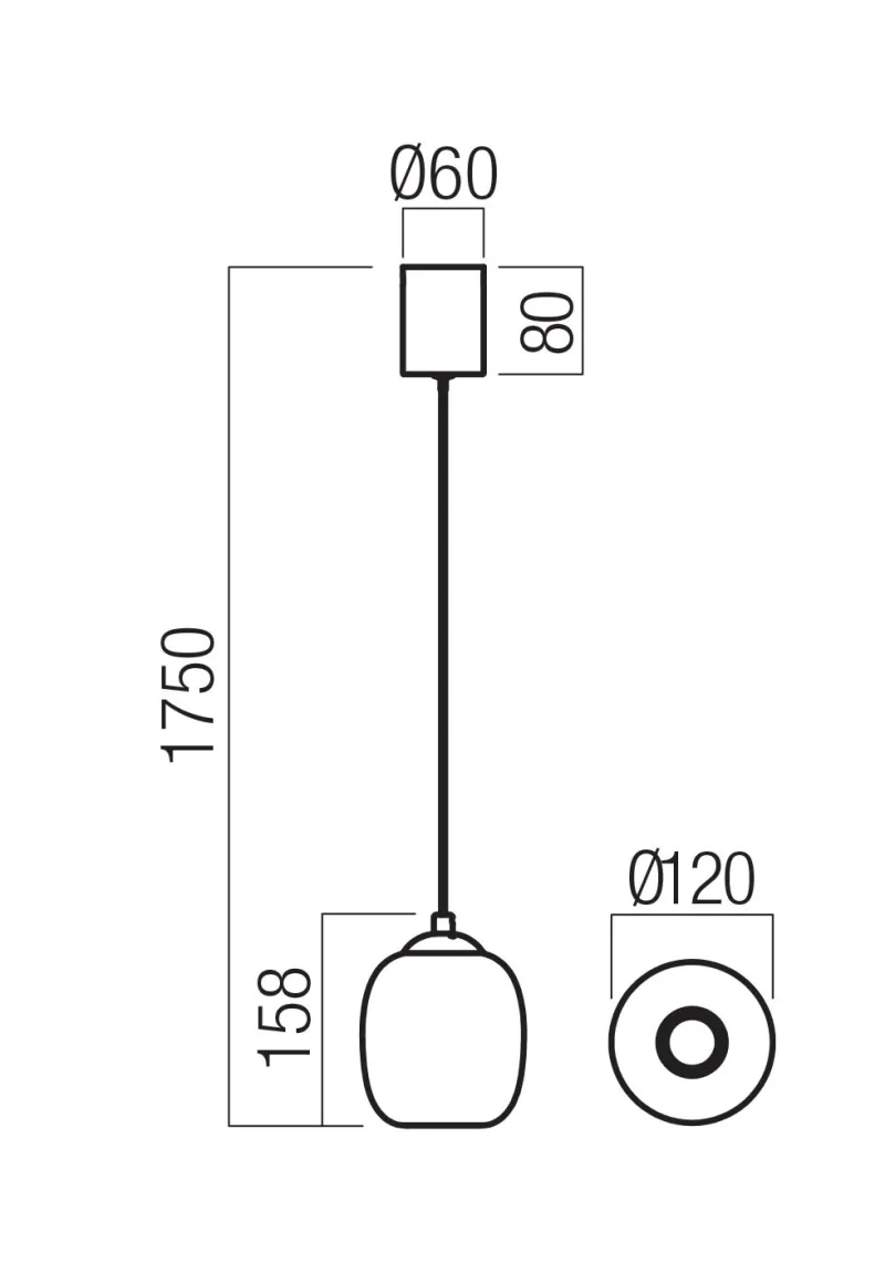 Khadi 01-3486 – REDO LED pendant in matt black, 6W, 3000K, IP20