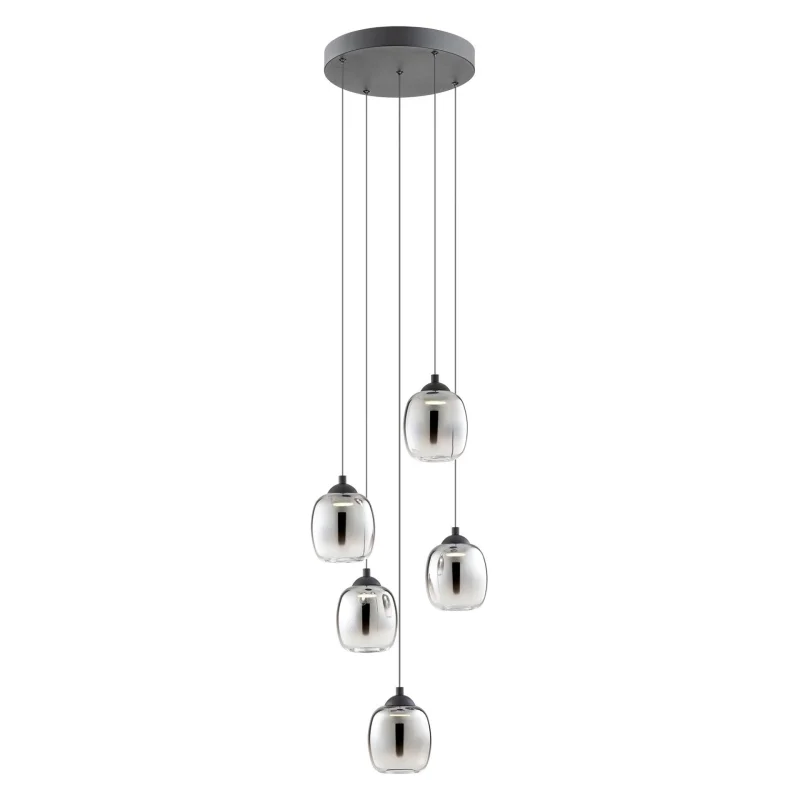 LED Pendants & Chandeliers Khadi 01-3488 – REDO LED pendant in matt black, 26W, 3000K, IP20