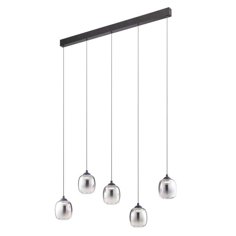 LED Pendants & Chandeliers Khadi 01-3490 – REDO LED pendant in matt black, 26W, 3000K, IP20