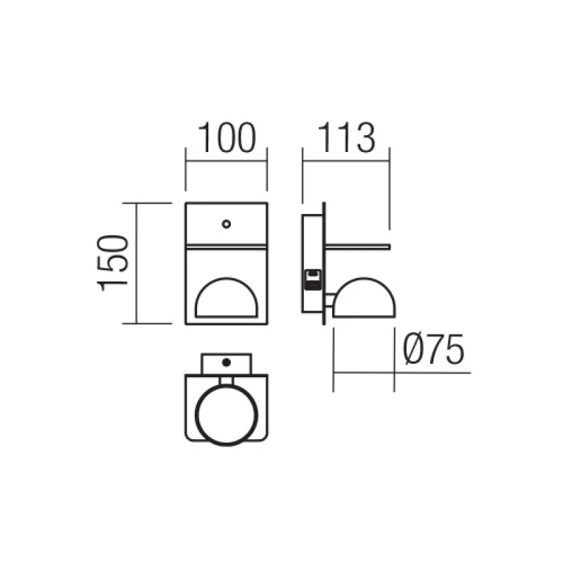 Seibi 01-3491 – Smarter LED wall light in matt white, 7W, 3000K, IP20