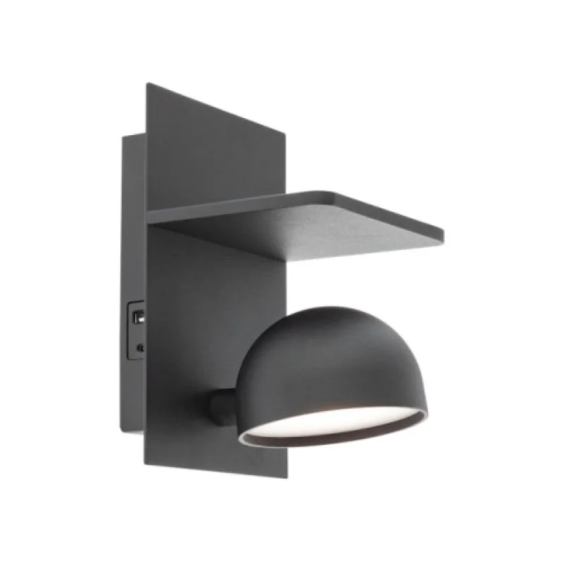 Стенно осветление (аплици) Seibi 01-3492 – Smarter LED аплик в матово черен, 7W, 3000K, IP20