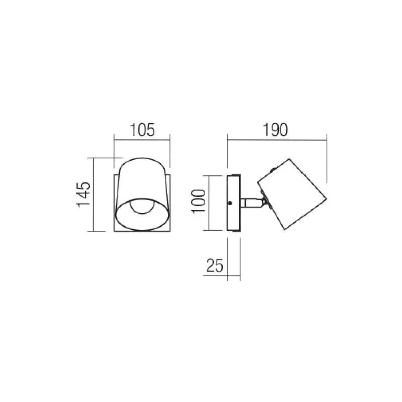 Oaker 01-3494 – Smarter spotlight in antique silver, 1x28W, IP20