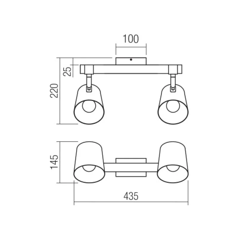 Oaker 01-3495 – Smarter спот в антично сребрист, 2x28W, IP20