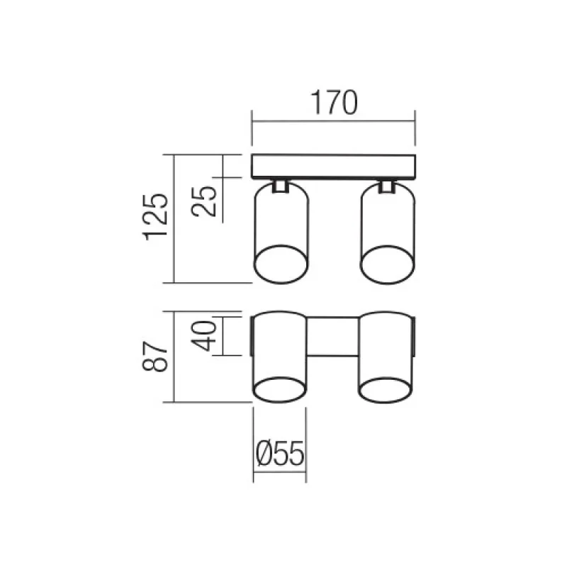 Modi 01-3504 – Smarter спот в матово черен, 2x10W, IP20