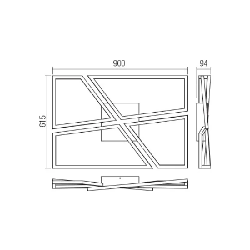 Slash 01-3545 – Smarter LED плафон в матово черен, 80W, 3000K, IP20