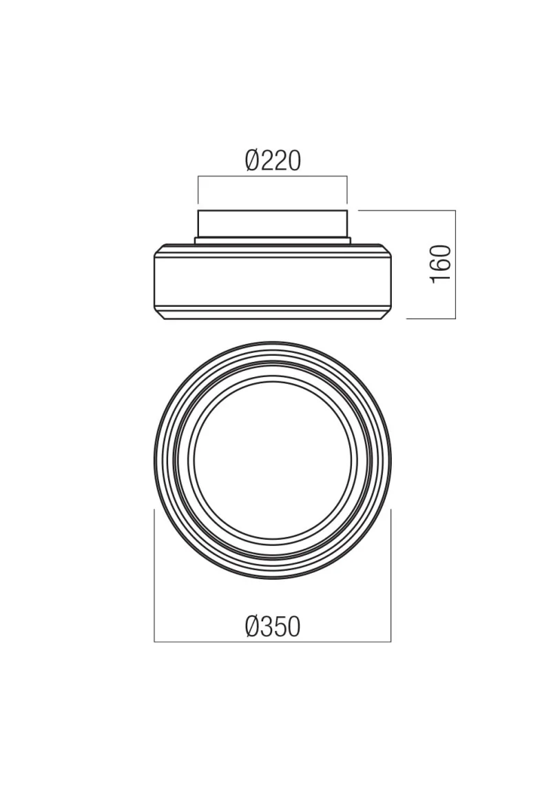 Solera 01-3589 – REDO LED плафон в матово черен, 24W, 3000K, IP20
